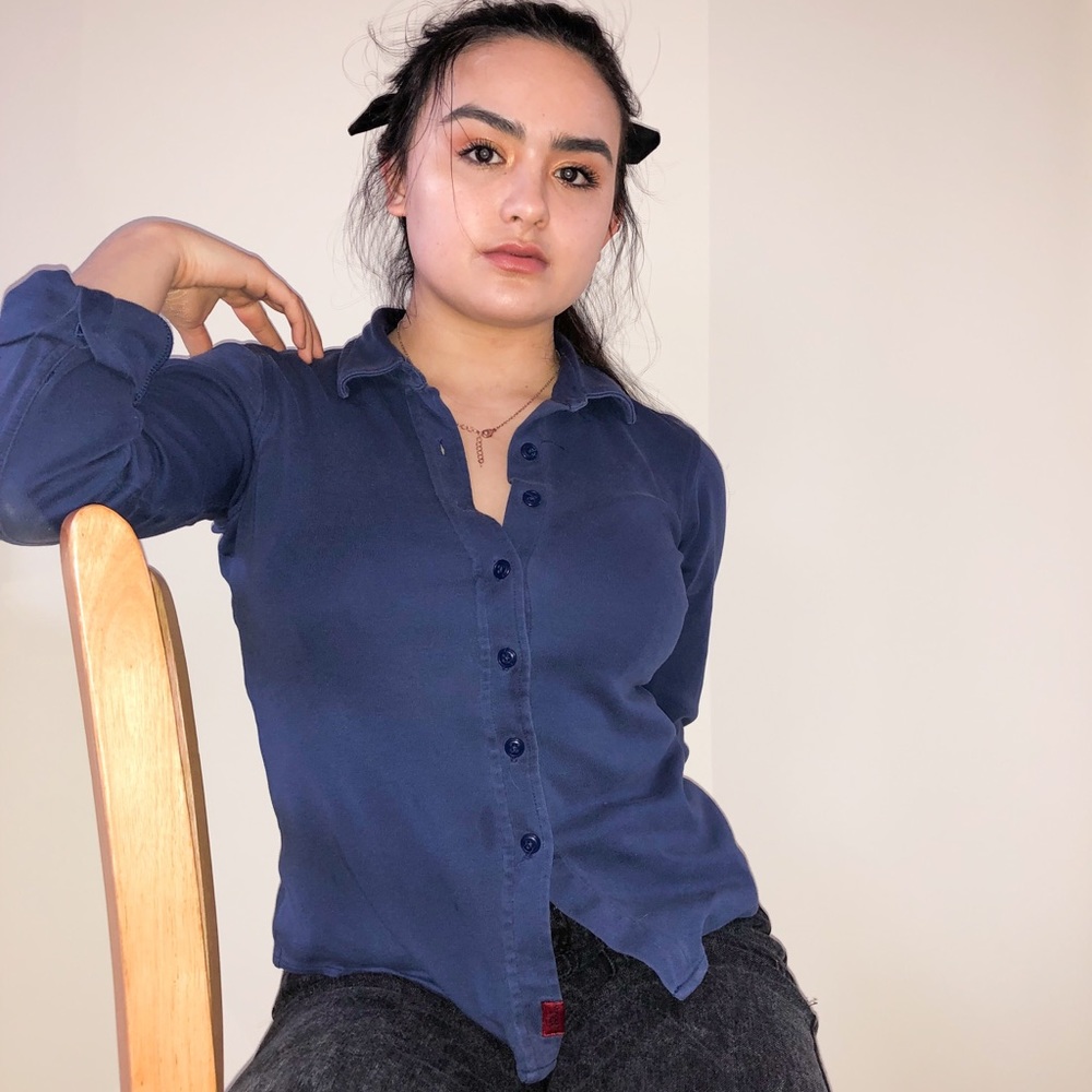🖤A&F cotton button-down